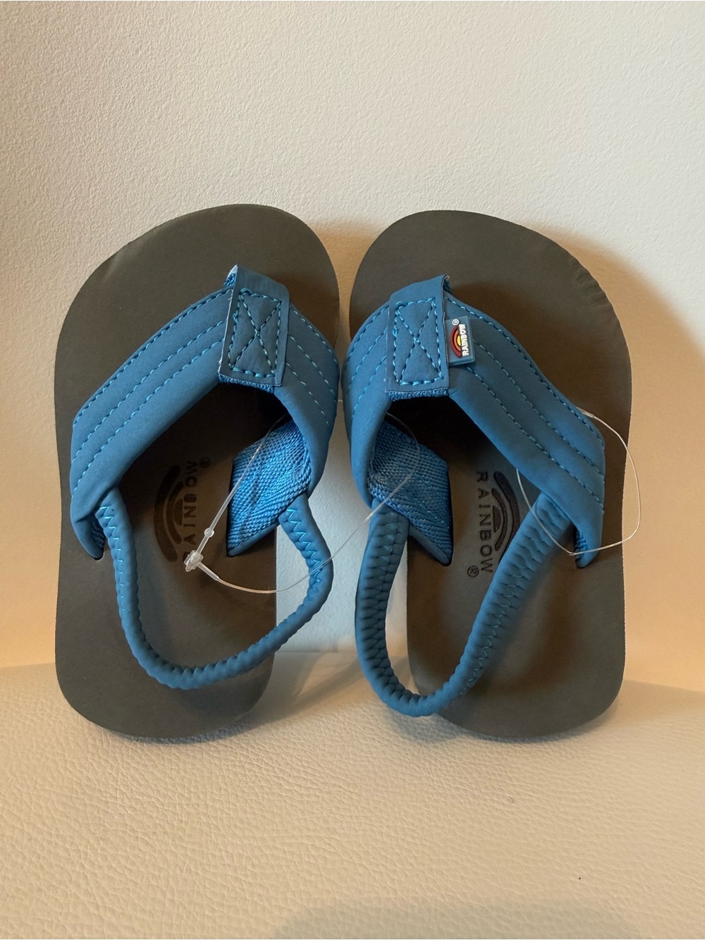 ☀️🌊 Rainbow Kids Navy Blue Backstrap Sandals